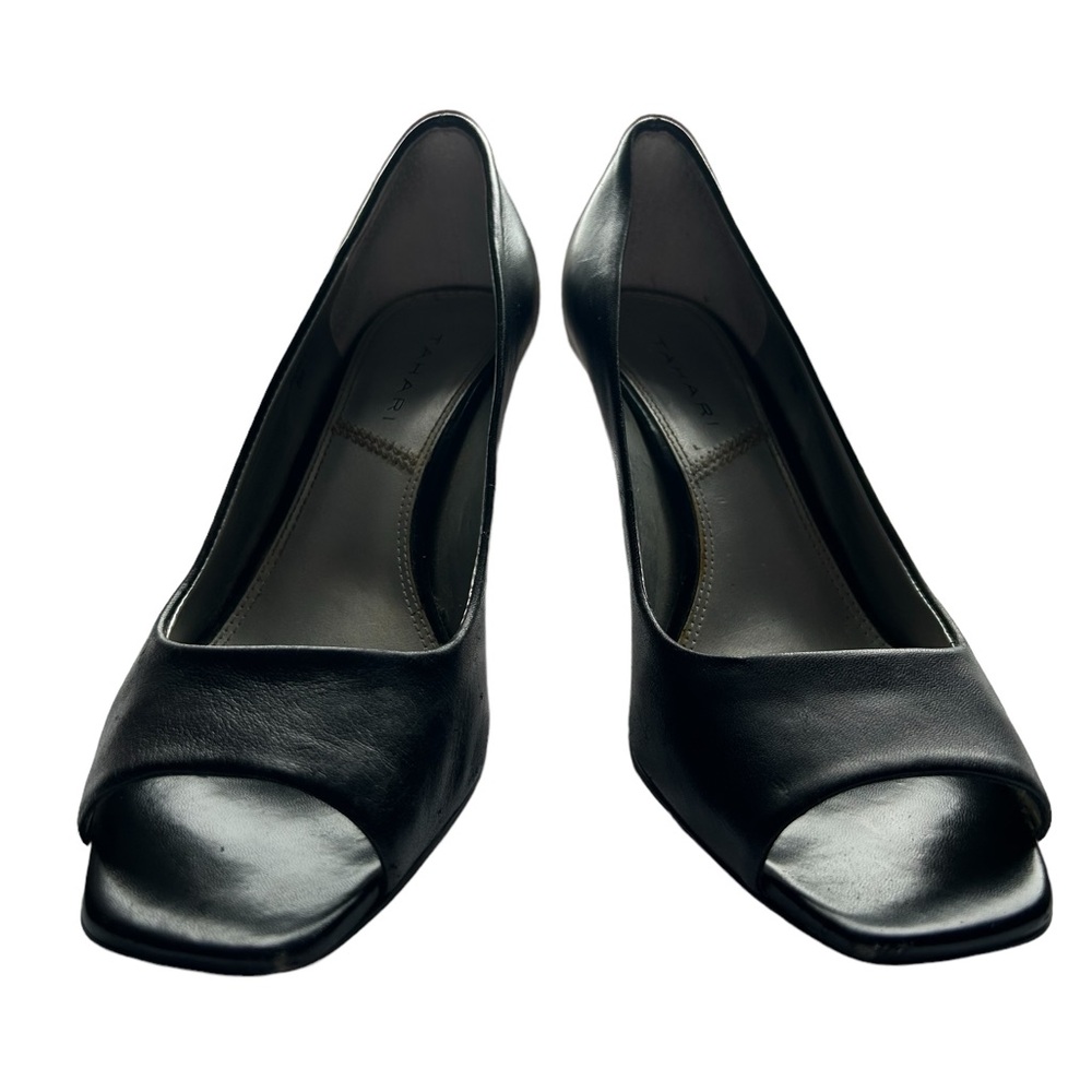 Black Open-Toe High Heel Shoes